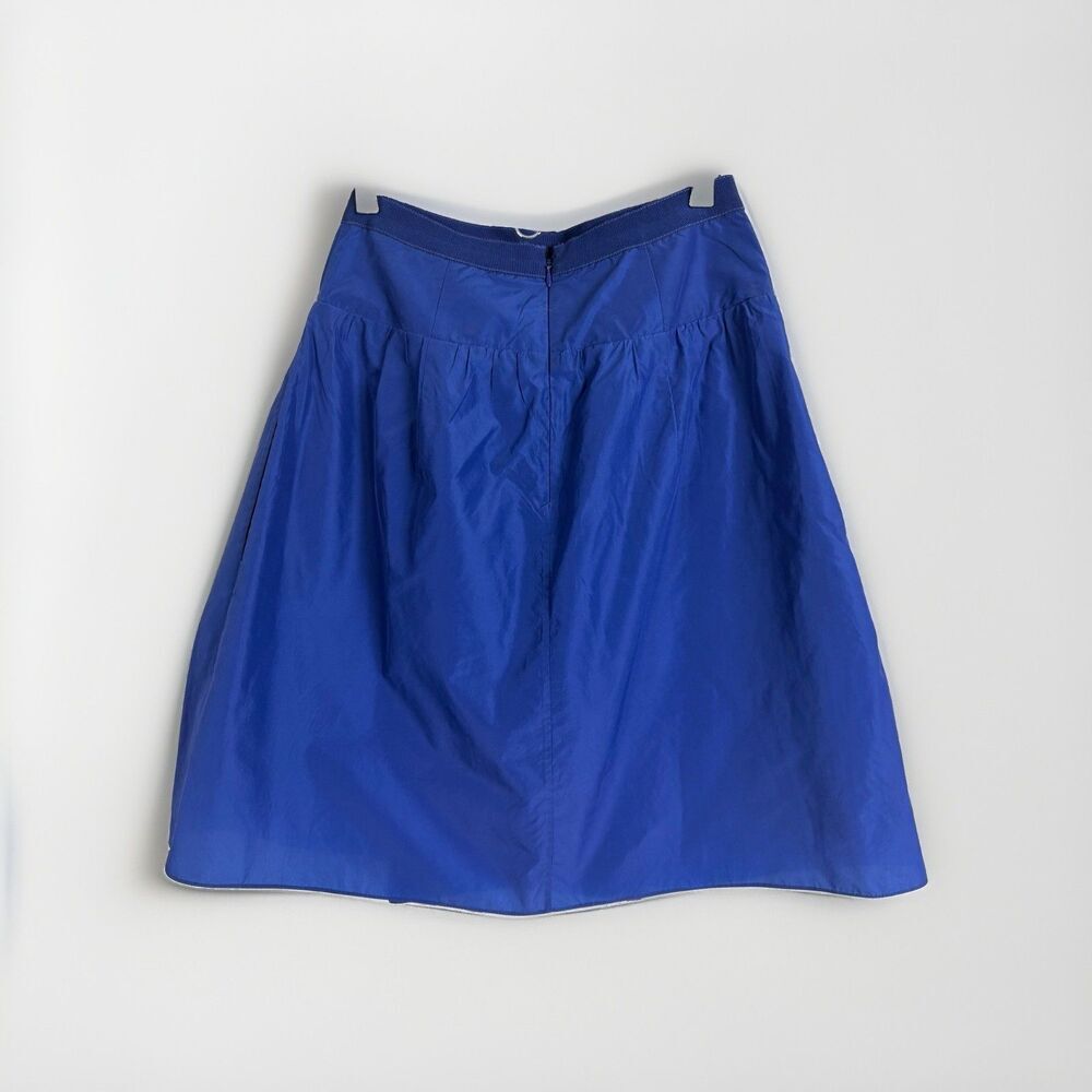 carven cobalt blue bubble skirt silk blend knee length eu 36 us 2 runway luxury - Picture 3 of 7